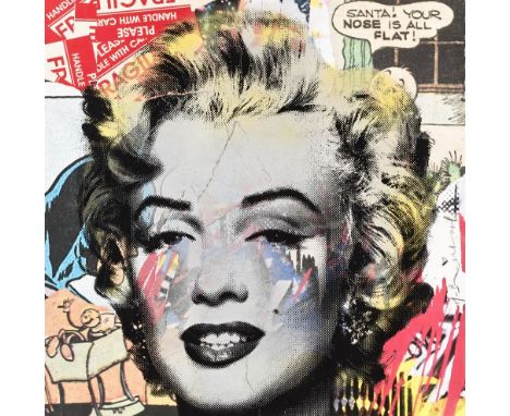 Mr Brainwash (French 1966-), 'Marilyn Monroe', 2016, unique mixed media screenprint on wove paper, signed in pencil front, si