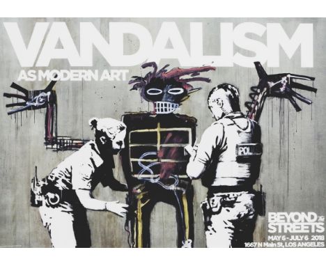 Banksy (British 1974-), 'Vandalism As Modern Art', 2018, offset lithograph in colours on paper, Beyond The Streets Exhibition