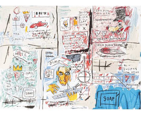 Jean-Michel Basquiat (American 1960-1988), 'Olympic (1983/2017)', 2017, screenprint in colours on 300gm Somerset Satin paper,