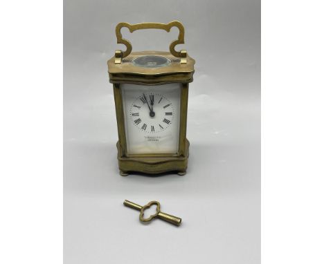 Brass Cased J. Boseck &amp; Co Calcutta &amp; Darjeeling Carriage Clock.
Very heavy.