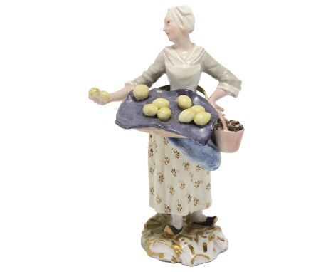 A MARCOLINI MEISSEN ‘CRIS DE PARIS’ SERIES FIGURE OF A LEMON SELLER  LATE 18TH / EARLY 19TH CENTURY after the model by Peter 