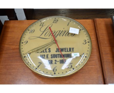 A vintage shop clock , Longines watches, untested