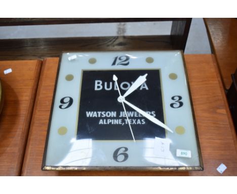 A vintage shop clock , Bulova watches