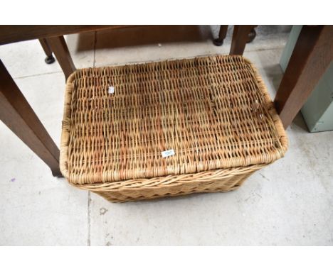 A traditional wicker hamper