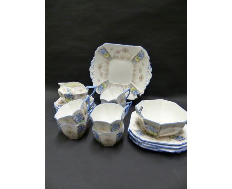 A SHELLEY TEA SERVICE