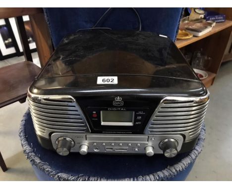 A retro style MP3/CD &amp; record player