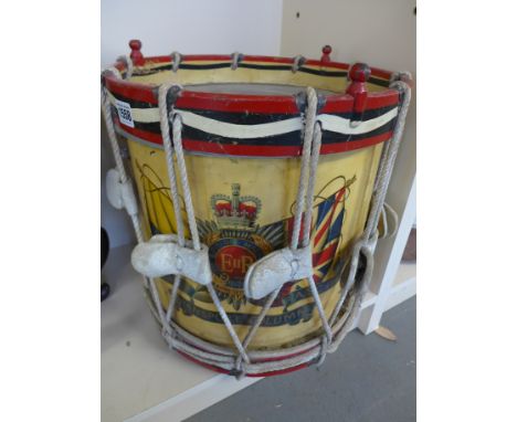 A Royal Army Service 102 Cheshire R.A.S.C. (T.A.) Transport column drum - Height 40 cm x Diameter 39 cm 