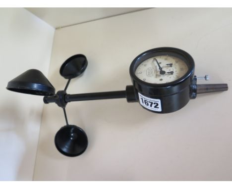 Casella of London Hemispherical cup anemometer - an instrument used to measure wind speed, this three cup instrument is based