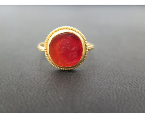 A Roman 2nd Century gold Intaglio ring