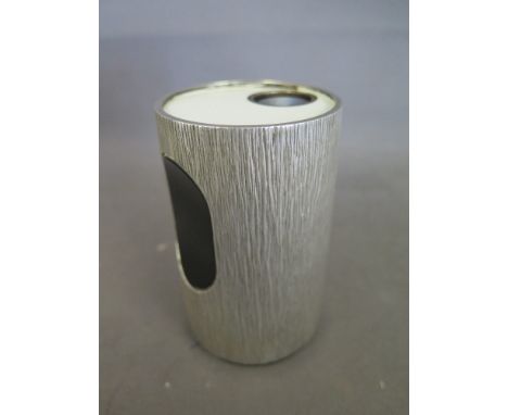 A silver bark effect - Braun - gas table lighter no. 364783 by Gerald Benney, London  1971/72  maker AGB - Height 9 cm 
Condi