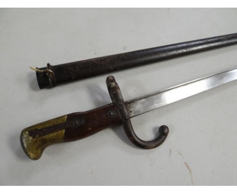 A bayonet and scabbard