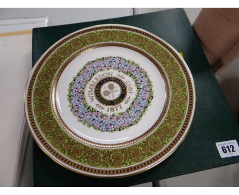 A boxed Spode Wimbledon centenary plate