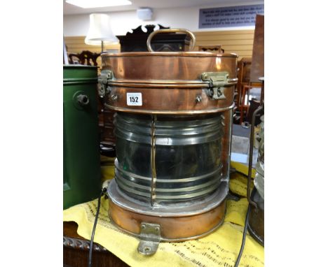 A good copper & glass mast head light 'The Maritime', converted to an electric lamp E/T