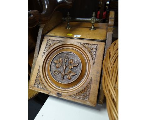 A vintage brass & carved pedonium