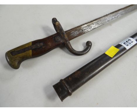 A bayonet and scabbard