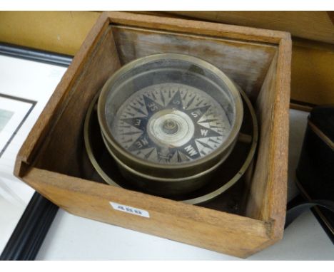 A boxed ship's compass