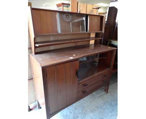 A vintage Link furniture cupboard & shelf unit