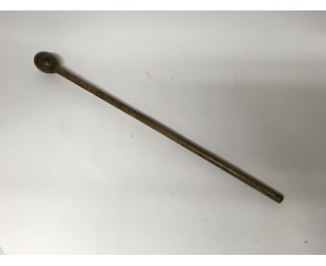 A wooden knobkerrie believed to be of Zulu origin.