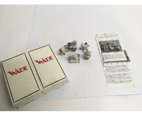 Four Wade novelty animal models comprising 'Dustbin Cat', 'Jumbo Jim', Kitten on the Keys' and 'Bernie and Poo', plus some em