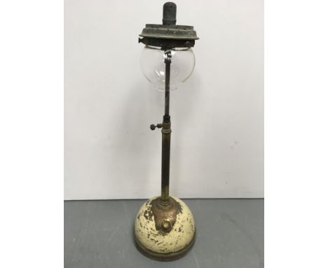 A tabletop Tilley lamp with shade, approx 58cm