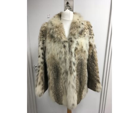 A lady's vintage animal print fur jacket, approx size 12/14