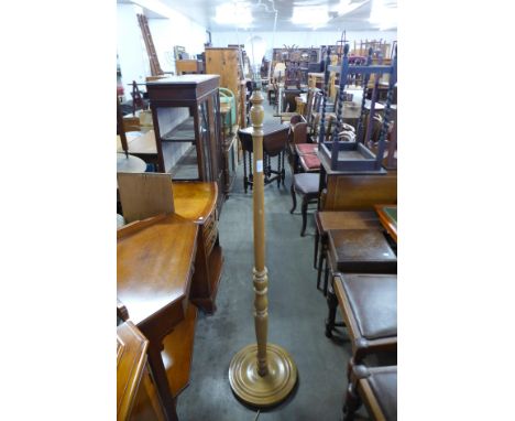 A beech standard lamp 
