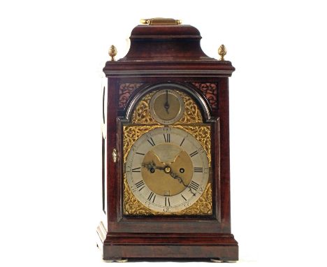 A fine arched Brass dial George III Mahogany cased bracket clock, dial is signed by Thomas Upjohn Exeter, a fine eight day mo