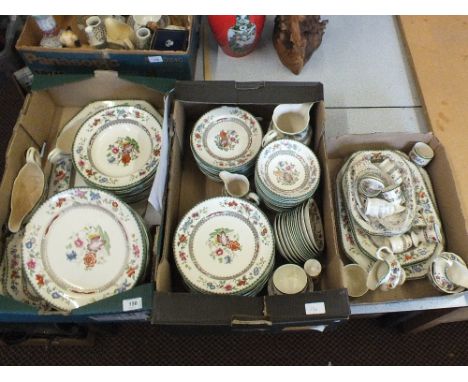 A Spode Chinese rose dinner set