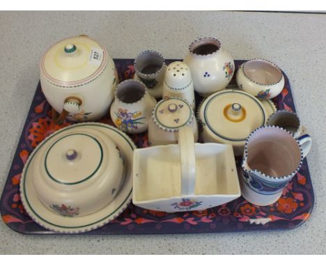 Various items of Poole floral china