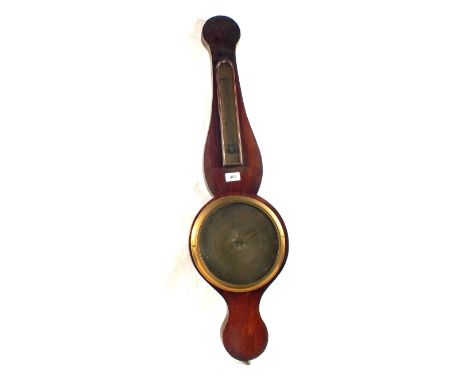 A 19th Century Norwich maker Mahogany banjo barometer