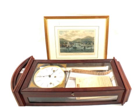 A modern wall clock plus a print of the River Yar, Isle of Wight