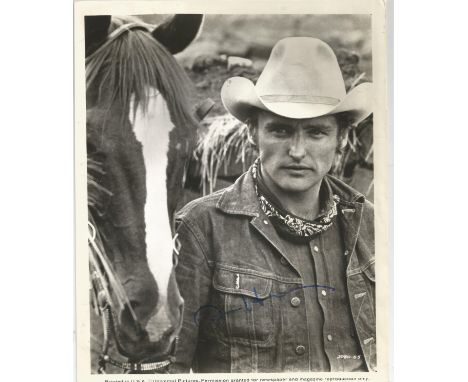 Dennis Hopper signed young 10 x 8 b/w Western photo. Good Condition. We combine postage on multiple winning lots and can ship