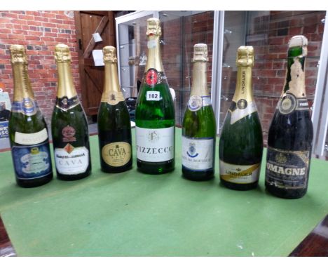 SPARKLING WINE, TWO MAGNUMS OF FIZZECCO, TWO BOTTLES OF CAVA, TWO FRENCH SPARKLING WINES, A BOTTLE OF LINDAUER TOGETHER WITH 