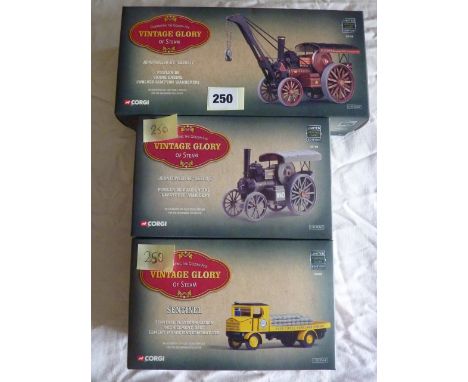 CORGI VINTAGE GLORY BOXED MODELS  80108 FOWLER B6 CRANE, 80005 SENTINEL, 80109 FOWLER ROAD ENGINE