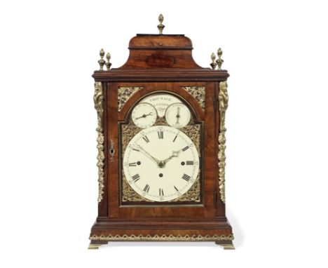 A rare late 18th century English mahogany quarter- and Dutch-striking' table clockThomas Pace Senior, LondonThe bell topped c