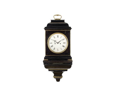 A GOOD SECOND HALF OF THE 18TH CENTURY BRASS-MOUNTED EBONY BRACKET CLOCK WITH ORIGINAL WALL BRACKETWilliam Webster, LondonThe