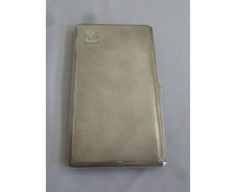 An engine turned silver cigarette case, Birmingham 1963