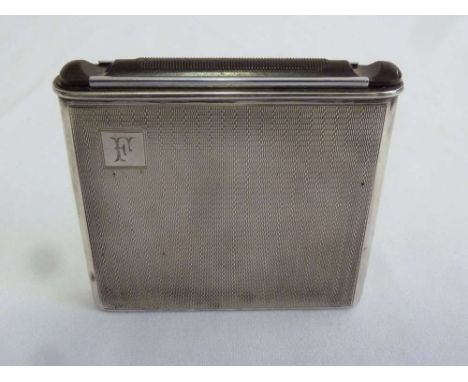The Wunup bakelite and silver engine turned cigarette case, Sheffield 1950