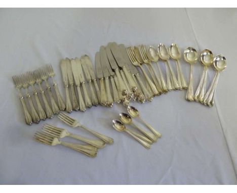 A quantity of silver plated flatware