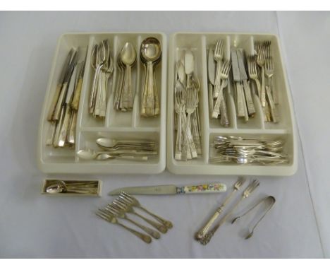 A quantity of silver plated flatware in various cases