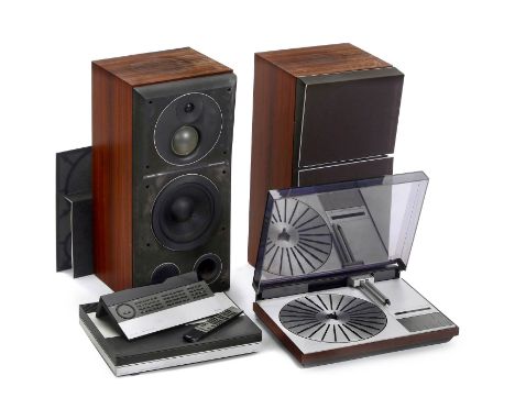 Stereoanlage der Serie 5500 von Bang &amp; Olufsen, um 1980Dänemark, bestehend aus: 1) Beomaster 5500, Radioempfänger und Ver