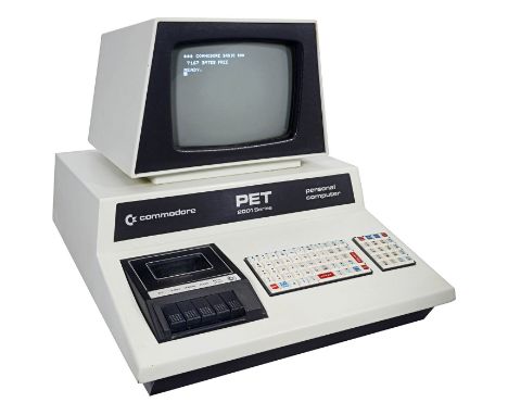 Commodore PET 2001 ("Blue PET"), 1977Er gilt als erster massentauglicher Personal Computer der Welt. PET steht übrigens für P