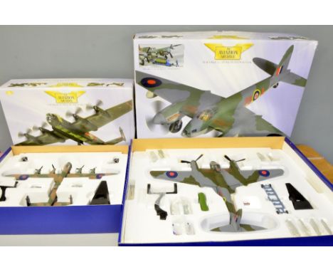 Corgi Aviation Archive DH Mosquito AA34601, 1:32 scale and an Avro Lancaster AA32607, 1:72 scale - both boxed