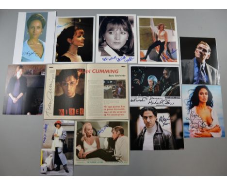 Revised Estimate - James Bond, 14 signed items including Samantha Bond, Shirley Eaton, Honor Blackman, Judi Dench, Serena Gor