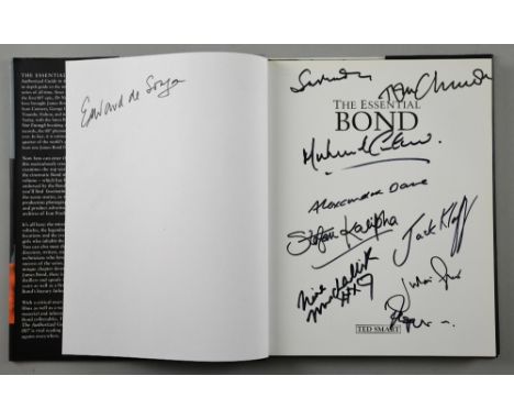 The Essential Bond hardback book signed by 10 including Sam Mendes, Jack Klaff, Michael Culver, Julian Glover, Edward De Souz