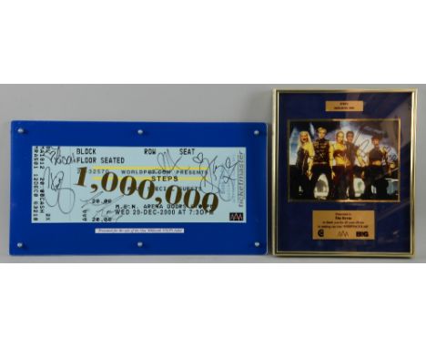 Steps, Two signed items, a signed presentation ticket for the sale of the One Millionth ticket & a signed photograph presente