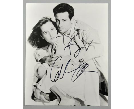 Revised Estimate - The X Files, Promotional photograph signed by David Duchovny & Gillian Anderson, 10 x 8 inches.Provenance: