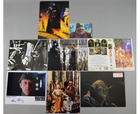 Revised Estimate - Star Wars Promotional items signed by 9 including James Earl Jones, Warwick Davis, Sian Philips, Kenny Bak