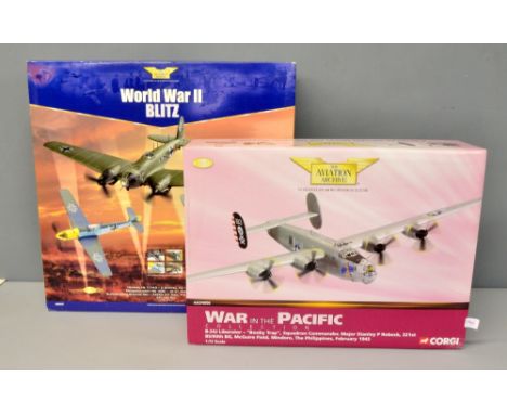 Corgi Aviation Archive Heinkel AA99127, 1:72 scale and a Liberator AA34006, 1:72 scale - both boxed