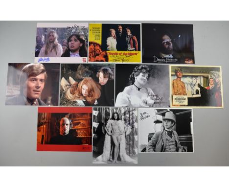 Revised Estimate - Hammer Horror, 10 signed promotional photographs including Joanna Lumley, Linda Hayden, Barbara Ewing, She